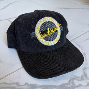 Vintage 1990s 90s Vanderbilt Commodores Corduroy SnapBack Hat The Game